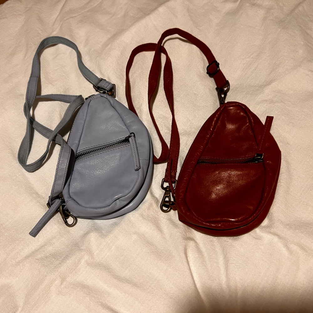 Bundle Free People Mini Coffee Date Leather Crossbody - Picture 5 of 6